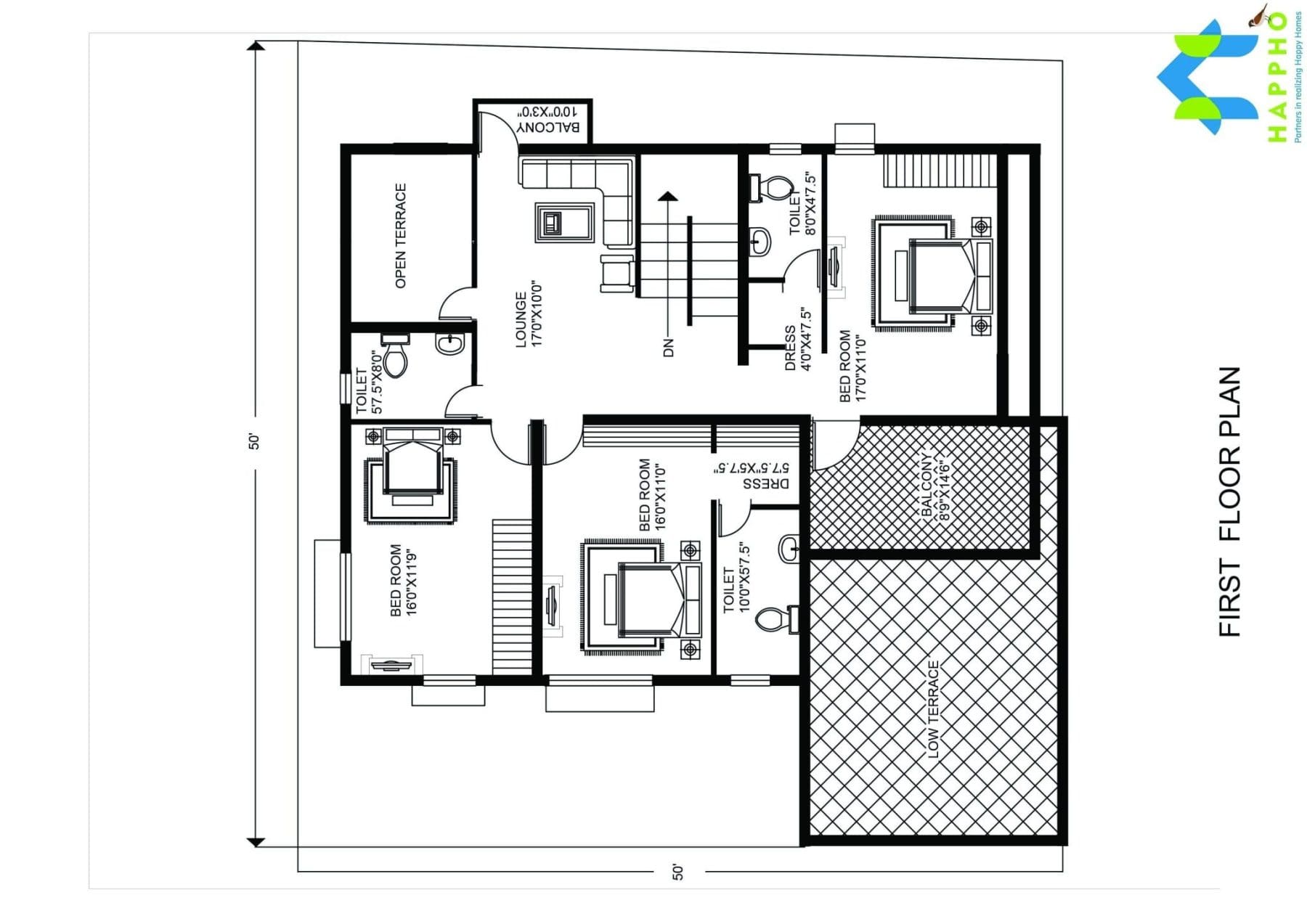 10 Foot By 25 Foot Floor Plan 5 bhk floor plan for 25 x 25 plot 2500 square 10 Foot By 25 Foot Floor Plan 5 bhk floor plan for 25 x 25 plot 2500 square