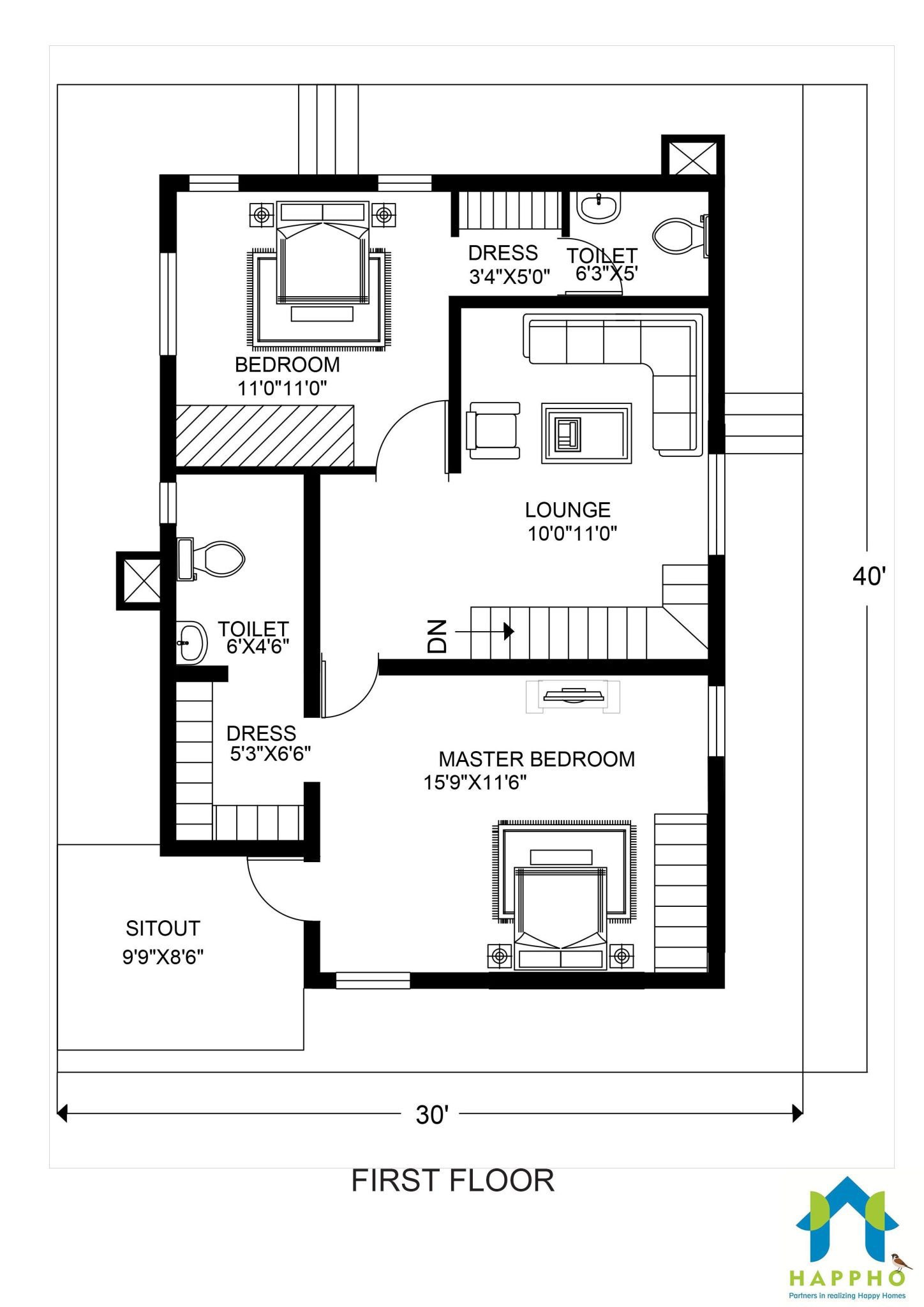 1200 Sq Ft House Plan As Per Vastu East Facing : Floor Plans For 20 X